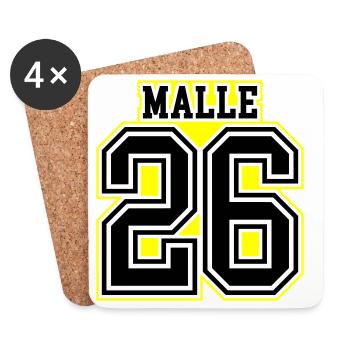 Malle 26 Jersey 2026 - Coasters (set of 4) - white - Front