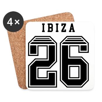 Maillot Ibiza 26 2026 - Dessous de verre (lot de 4) - blanc - Devant