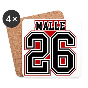 Malle 26 Jersey 2026 - Coasters (set of 4) - white - Front