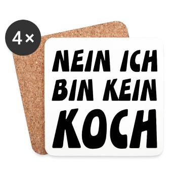Koch - Untersetzer (4er-Set) - Weiß - Vorne