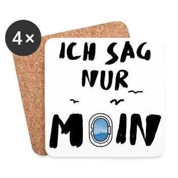  ich sag nur moin  - Untersetzer (4er-Set) - Weiß - Vorne
