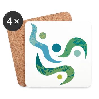 Yoga design_33 - Coasters (set of 4) - white - Front