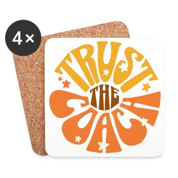 Tennis Trainer Shirt, Trust the Coach hoodie, Cap - Coasters (set of 4) - white - Front
