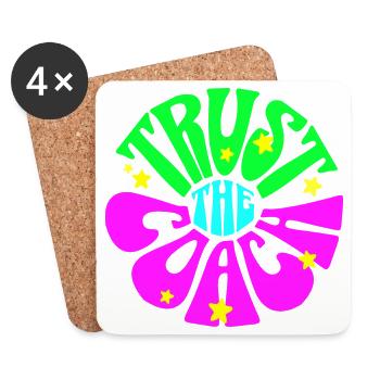 Tennis Trainer Shirt, Trust the Coach hoodie - Coasters (set of 4) - white - Front