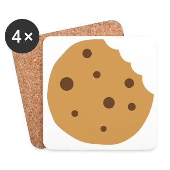 Chocolate Chip Cookie - Coasters (set of 4) - white - Front