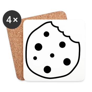 Chocolate Chip Cookie - Coasters (set of 4) - white - Front