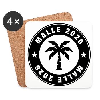 Malle 2026 Palm Tree Circle - Coasters (set of 4) - white - Front