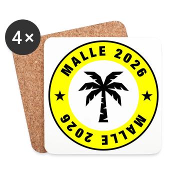 Malle 2026 Palm Tree Circle - Coasters (set of 4) - white - Front
