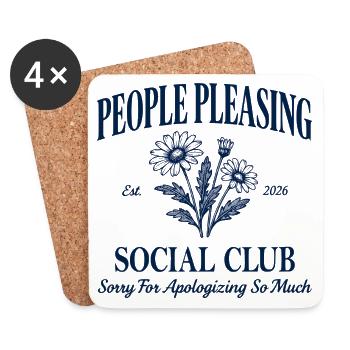 People Pleasing Social Club – Sorry for... - Coasters (set of 4) - white - Front