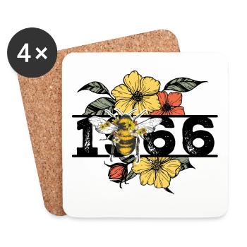 Vintage 1966 - Untersetzer (4er-Set) - Weiß - Vorne