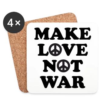 Make Love not War - Untersetzer (4er-Set) - Weiß - Vorne