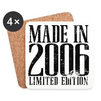 2006 Jahrgang Geburtstag Vintage Retro Geschenk - Untersetzer (4er-Set) - Weiß - Vorne