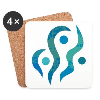 Yoga design_36 - Coasters (set of 4) - white - Front