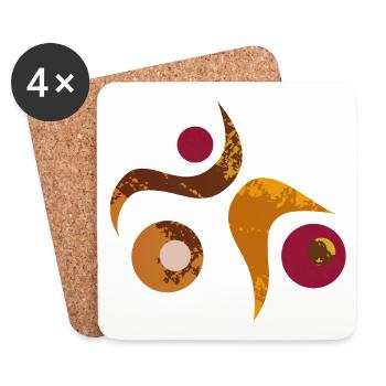 Yoga design_49 - Coasters (set of 4) - white - Front