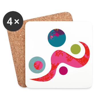 Yoga design_50 - Coasters (set of 4) - white - Front