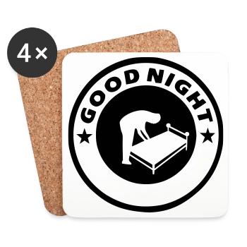 Good Night Good Night - Untersetzer (4er-Set) - Weiß - Vorne