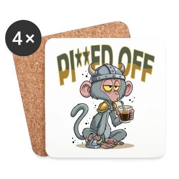 Monkey_1 - Untersetzer (4er-Set) - Weiß - Vorne