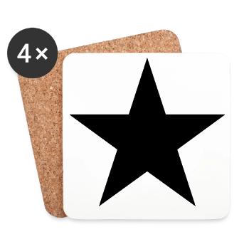 Star Black - Dessous de verre (lot de 4) - blanc - Devant