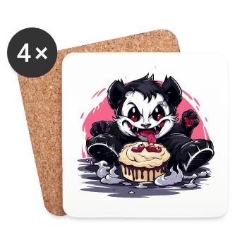 Husky Kuchen Chaos - Untersetzer (4er-Set) - Weiß - Vorne