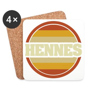Legendaer Hennes - Dessous de verre (lot de 4) - blanc - Devant