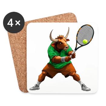 Taurus Tennis - Coasters (set of 4) - white - Front