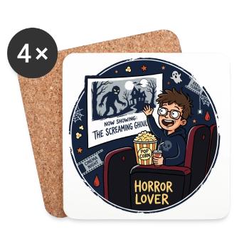 Horror Lover Kino Nacht Design - Untersetzer (4er-Set) - Weiß - Vorne