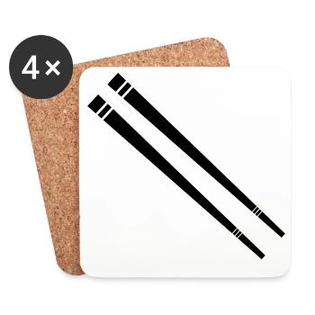 Chopstick - Coasters (set of 4) - white - Front