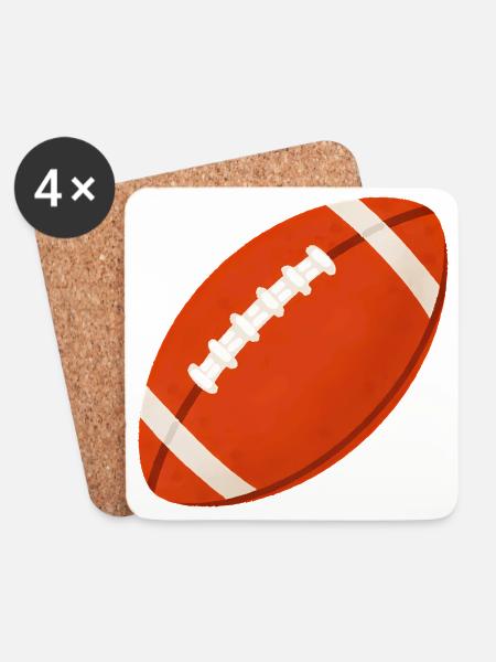 American-Football-Sportarten im Trend - Untersetzer (4er-Set) - Weiß