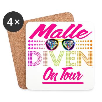 Mallorca, Tour,  Mädels - Untersetzer (4er-Set) - Weiß - Vorne