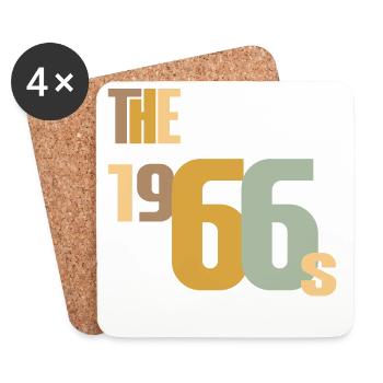 Vintage Year 1966 Birthday 60 Years Gift Idea - Coasters (set of 4) - white - Front