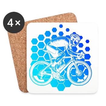 Geschenkidee für einen Roadbike mit Roadbike - Untersetzer (4er-Set) - Weiß - Vorne