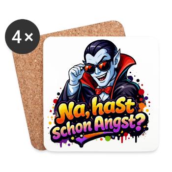 drakula-comic-spruch - Untersetzer (4er-Set) - Weiß - Vorne