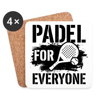 Padel for Everyone Sport Community Lifestyle - Coasters (set of 4) - white - Front