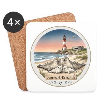 Dänemark - Romantik - Untersetzer (4er-Set) - Weiß - Vorne