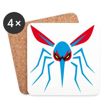 Mosquito, Mosquito, Insect, Evil - Coasters (set of 4) - white - Front