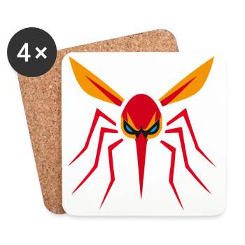 Mosquito, Mosquito, Insect, Evil - Coasters (set of 4) - white - Front