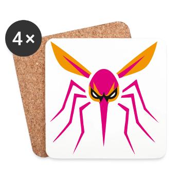 Mosquito, Mosquito, Insect, Evil - Coasters (set of 4) - white - Front