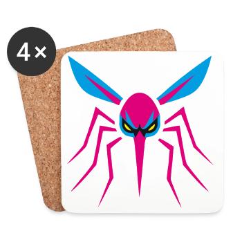 Mosquito, Mosquito, Insect, Evil - Coasters (set of 4) - white - Front