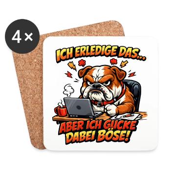 Ich mach das aber ich gucke dabei böse - Untersetzer (4er-Set) - Weiß - Vorne