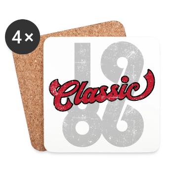 Millésime 1986 - Dessous de verre (lot de 4) - blanc - Devant