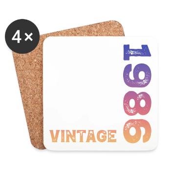 Millésime 1986 - Dessous de verre (lot de 4) - blanc - Devant
