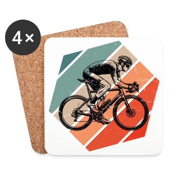 Gift idea for a road bike with road bike - Coasters (set of 4) - white - Front