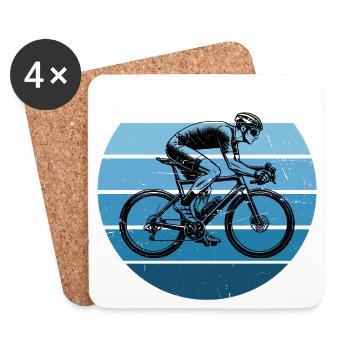 Gift idea for a road bike with road bike - Coasters (set of 4) - white - Front