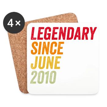 16th birthday 16 years June 2010 - Coasters (set of 4) - white - Front