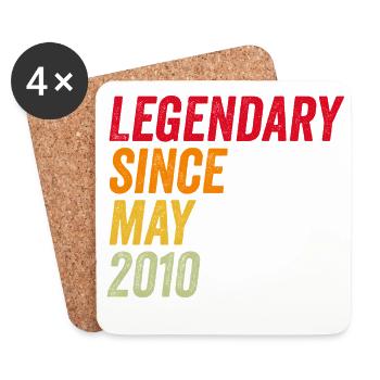16th birthday 16 years May 2010 - Coasters (set of 4) - white - Front
