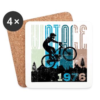 Vintage 1976 - Untersetzer (4er-Set) - Weiß - Vorne