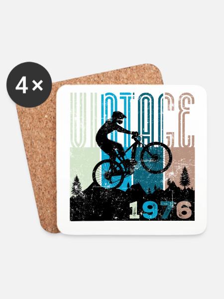 Vintage 1976 - Untersetzer (4er-Set) - Weiß