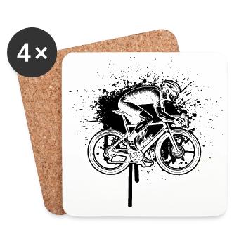 Gift idea for a road bike with road bike - Coasters (set of 4) - white - Front