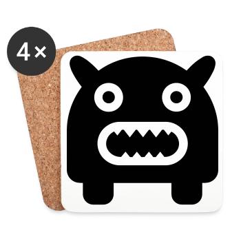 monster - Coasters (set of 4) - white - Front