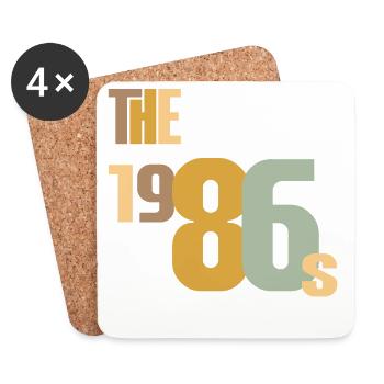 Vintage Year 1986 Birthday 40 Years Gift Idea - Coasters (set of 4) - white - Front